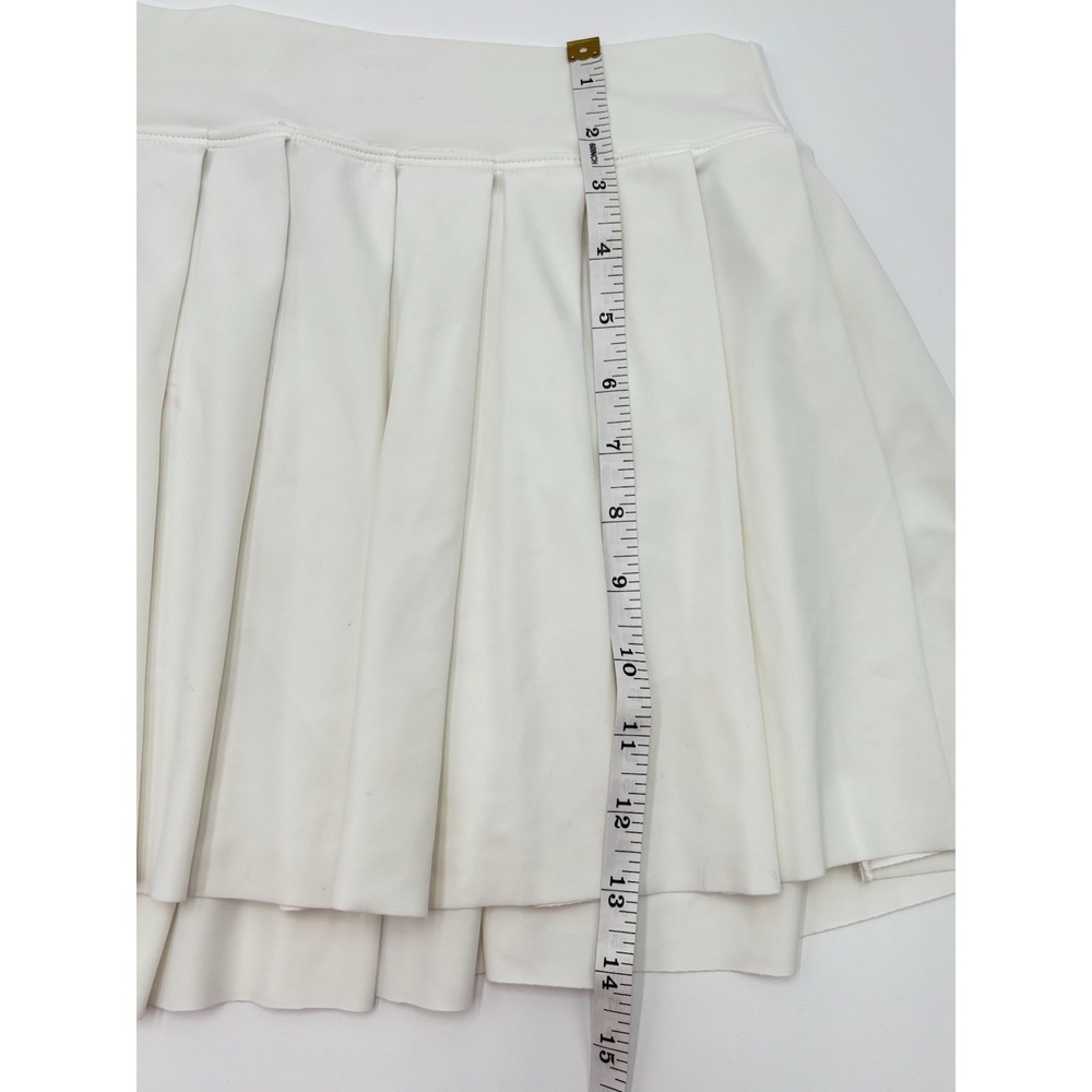 Wild Fable White Pleated Tennis Skirt Preppy Schoolcore Stretch‎ Mini L - Picture 8 of 9